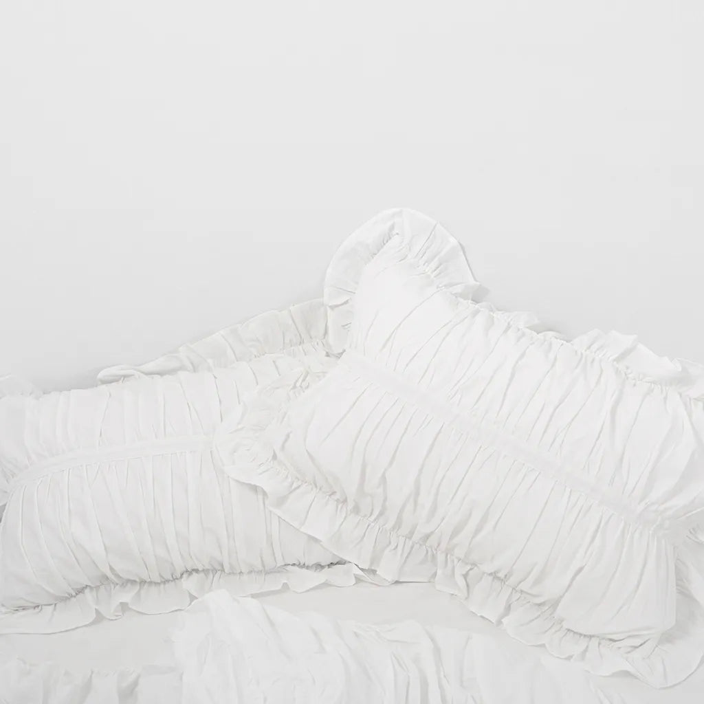 Princess Ruched Duvet Cover with Ruffle