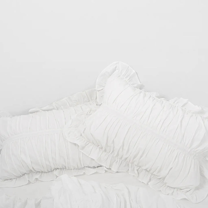 Princess Ruched Duvet Cover with Ruffle