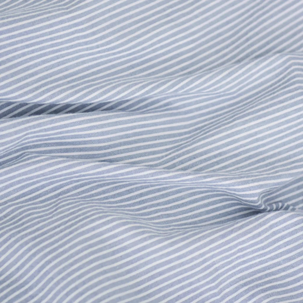 Retro Striped Duvet Cover with Ruffle