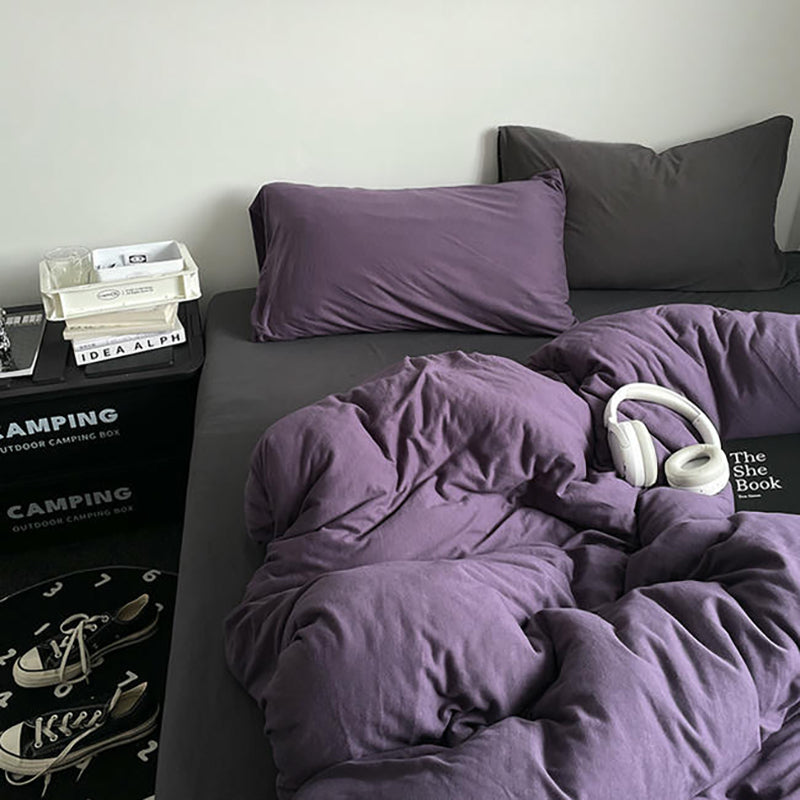 Royal Purple Jersey Knit Bedding Set