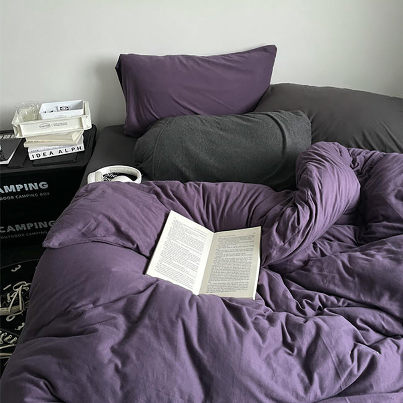 Royal Purple Jersey Knit Bedding Set