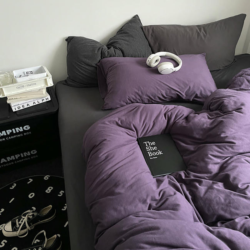 Royal Purple Jersey Knit Bedding Set