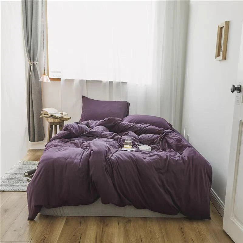 Royal Purple Jersey Knit Duvet Cover