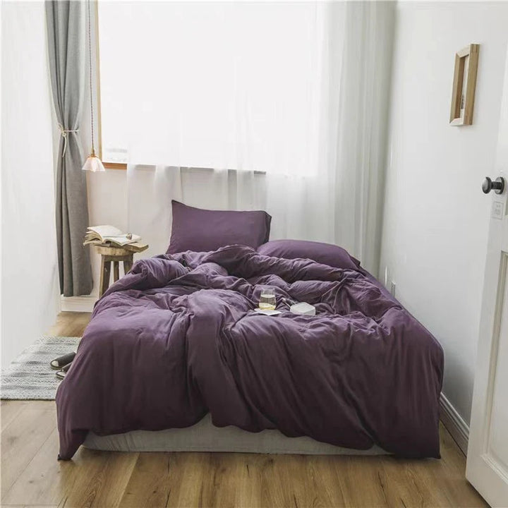 Royal Purple Jersey Knit Bedding Set