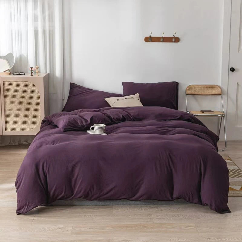 Royal Purple Jersey Knit Bedding Set