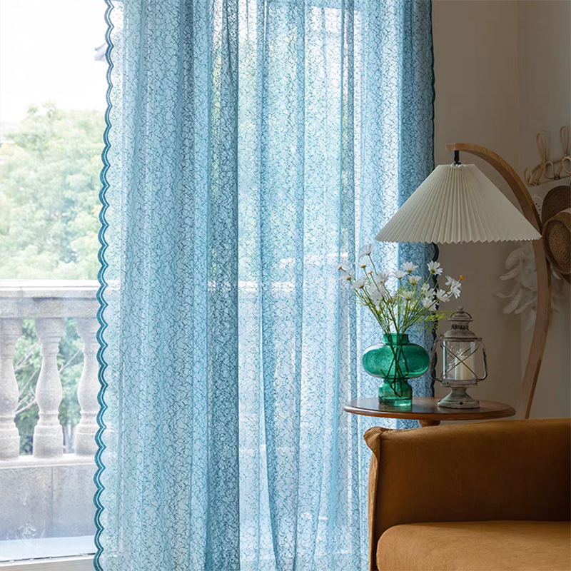 Scallpoed Lace Sheer Curtain