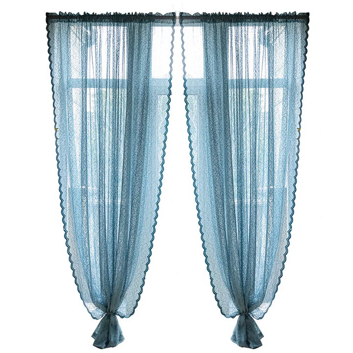 Scallpoed Lace Sheer Curtain