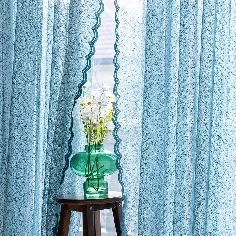 Scallpoed Lace Sheer Curtain