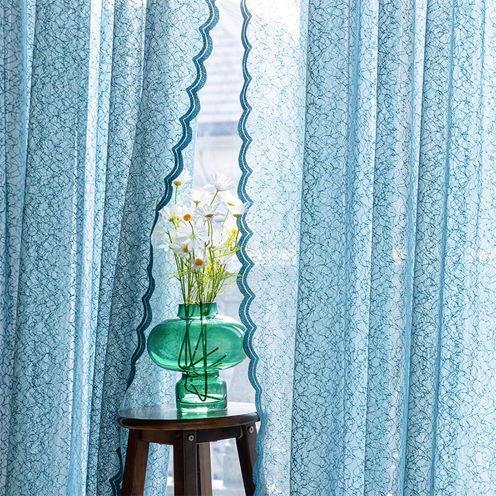 Scallpoed Lace Sheer Curtain