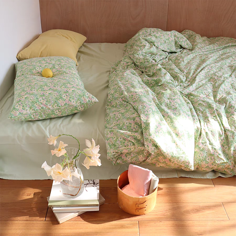 Spring Pastoral Floral Bedding Set