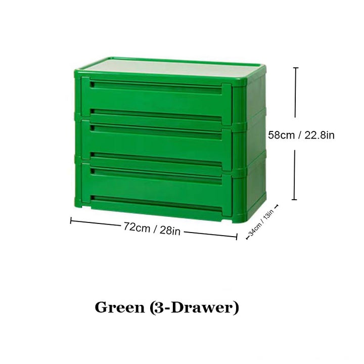 Stackable Plastic Dresser Cabinet - 6 Colors