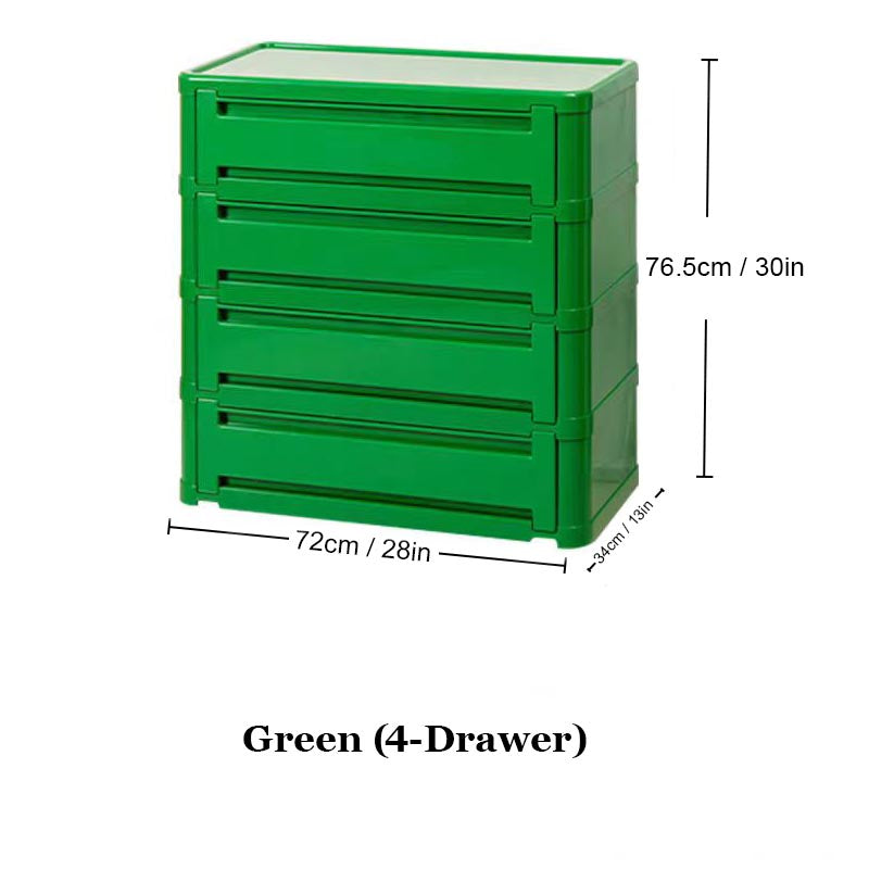 Stackable Plastic Dresser Cabinet - 6 Colors