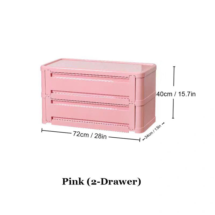 Stackable Plastic Dresser Cabinet - 6 Colors