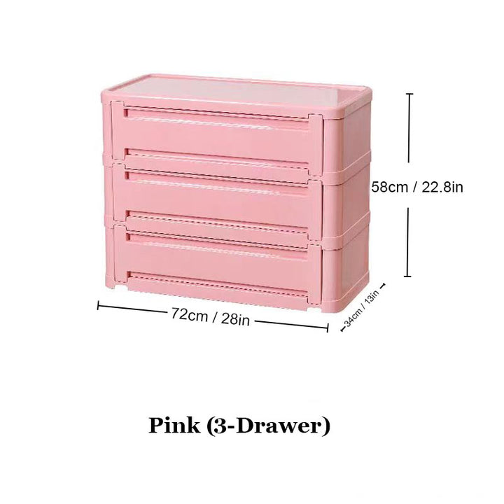 Stackable Plastic Dresser Cabinet - 6 Colors