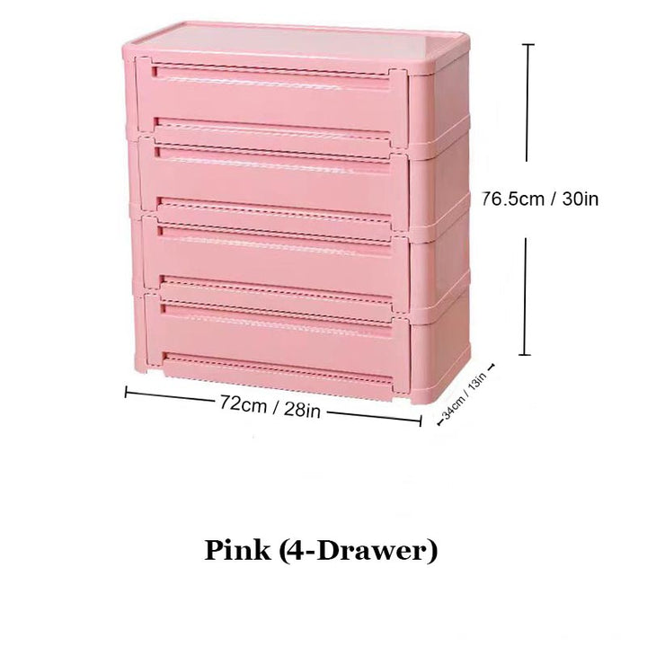 Stackable Plastic Dresser Cabinet - 6 Colors