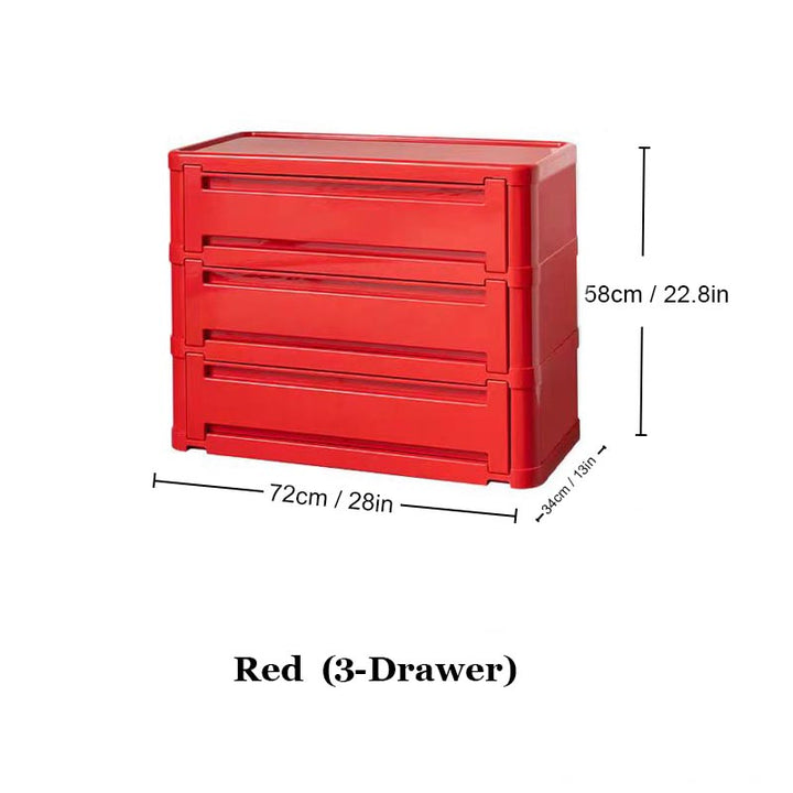 Stackable Plastic Dresser Cabinet - 6 Colors