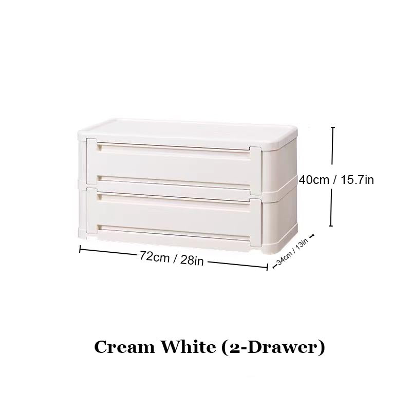 Stackable Plastic Dresser Cabinet - 6 Colors