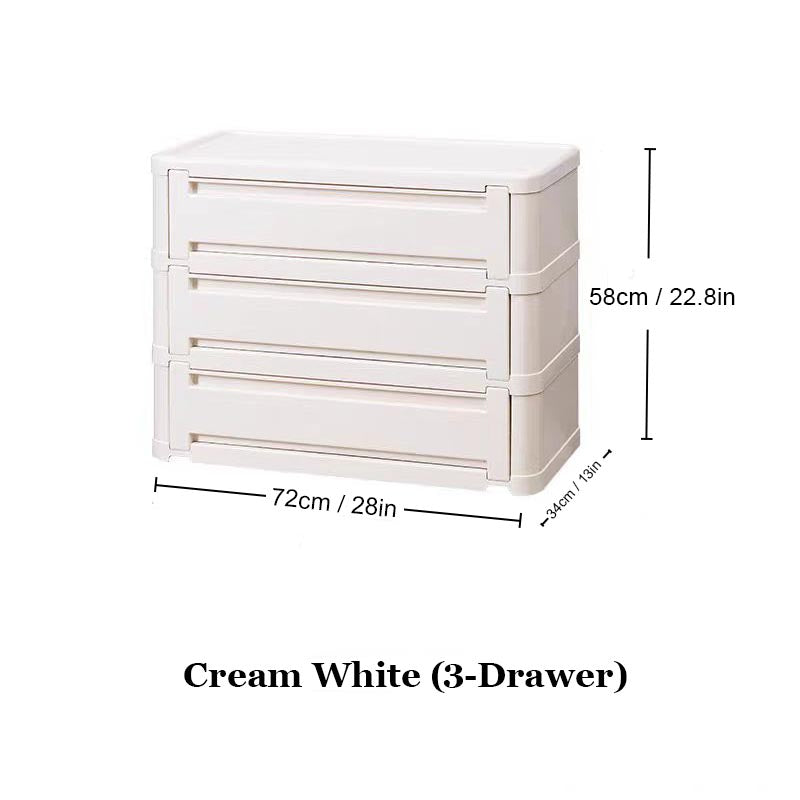 Stackable Plastic Dresser Cabinet - 6 Colors