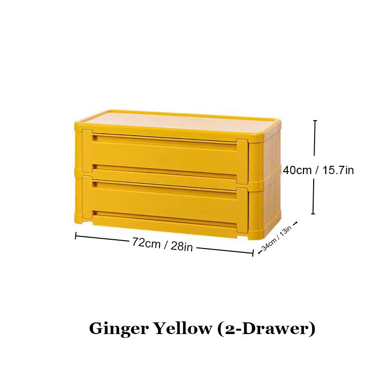 Stackable Plastic Dresser Cabinet - 6 Colors