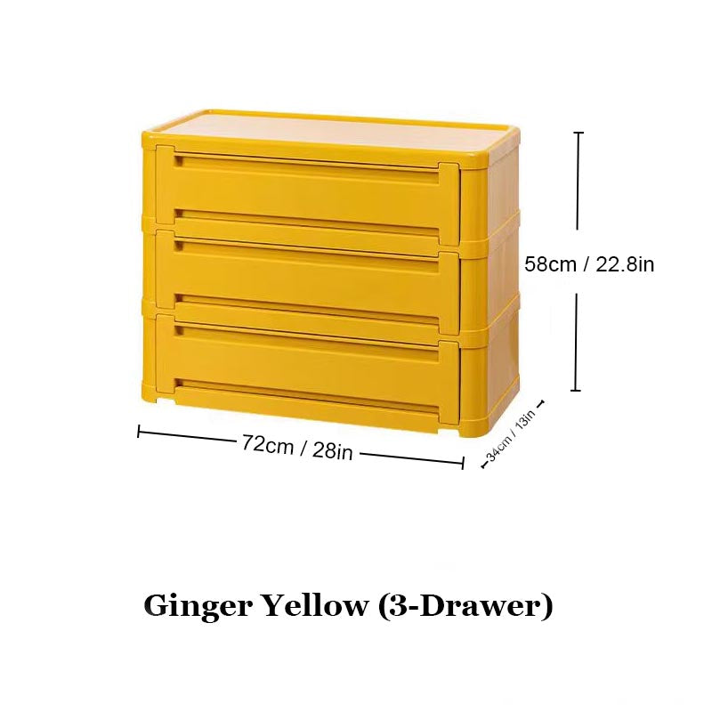 Stackable Plastic Dresser Cabinet - 6 Colors