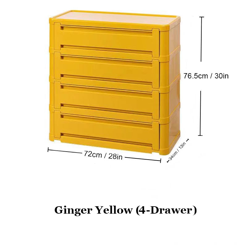 Stackable Plastic Dresser Cabinet - 6 Colors