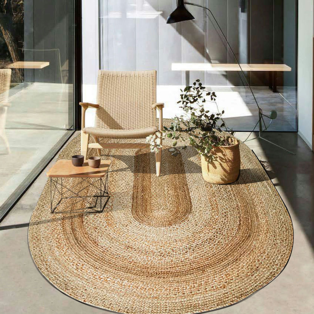 Sunrise Gradient Oval Jute Rug