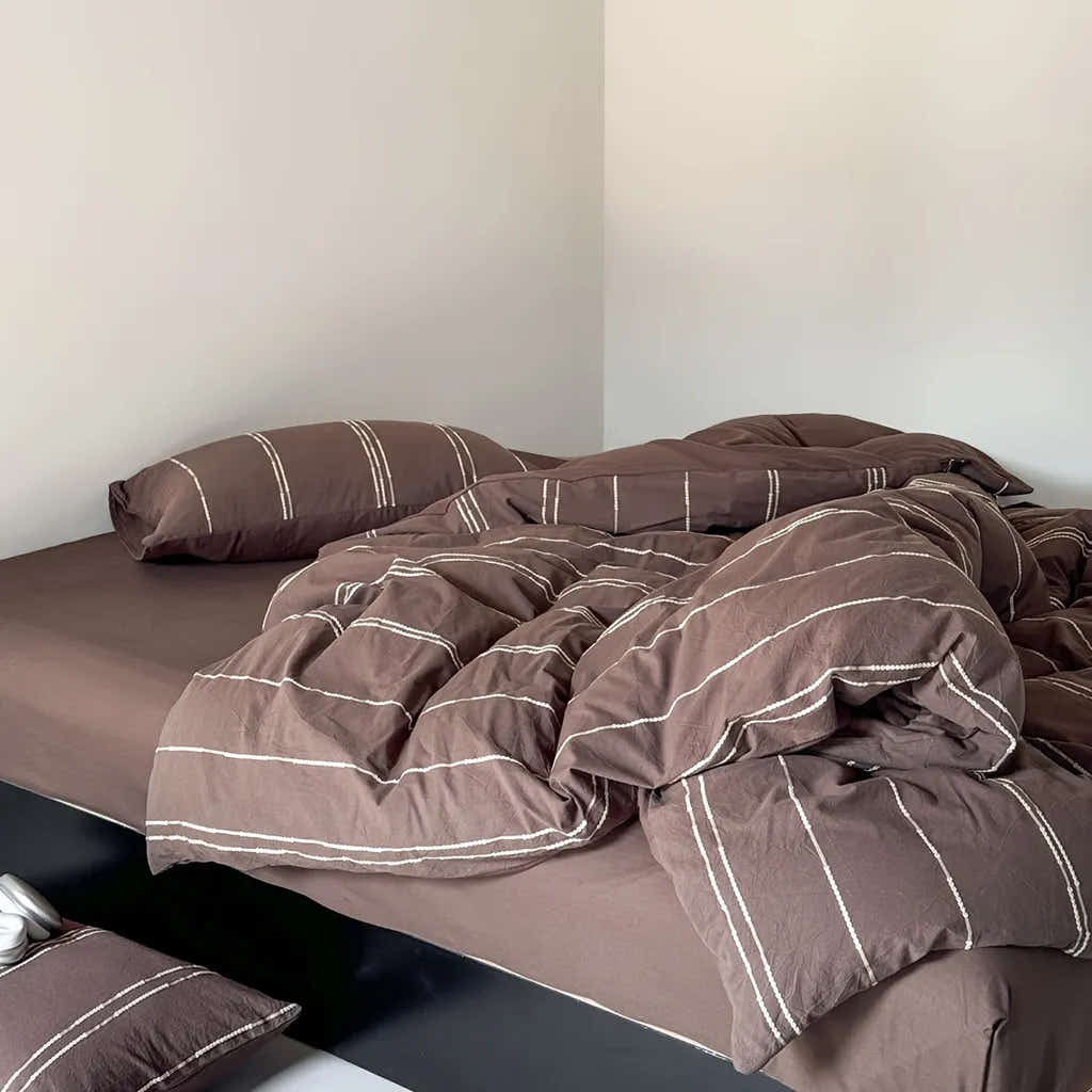 Sunset Striped Jacquard Duvet Cover