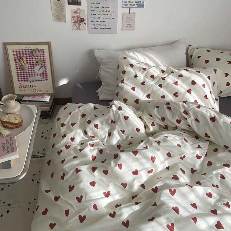 Sweet Heart Cotton Bedding Set