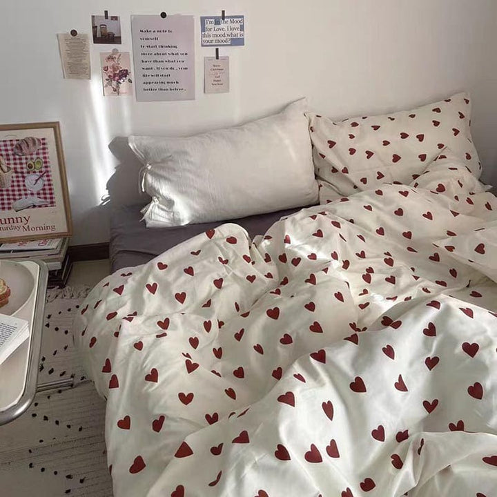 Sweet Heart Cotton Bedding Set