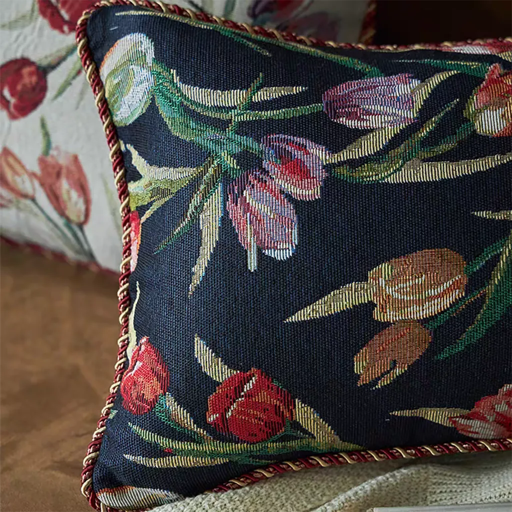 Tulip Botanical Floral Decorative Cushion