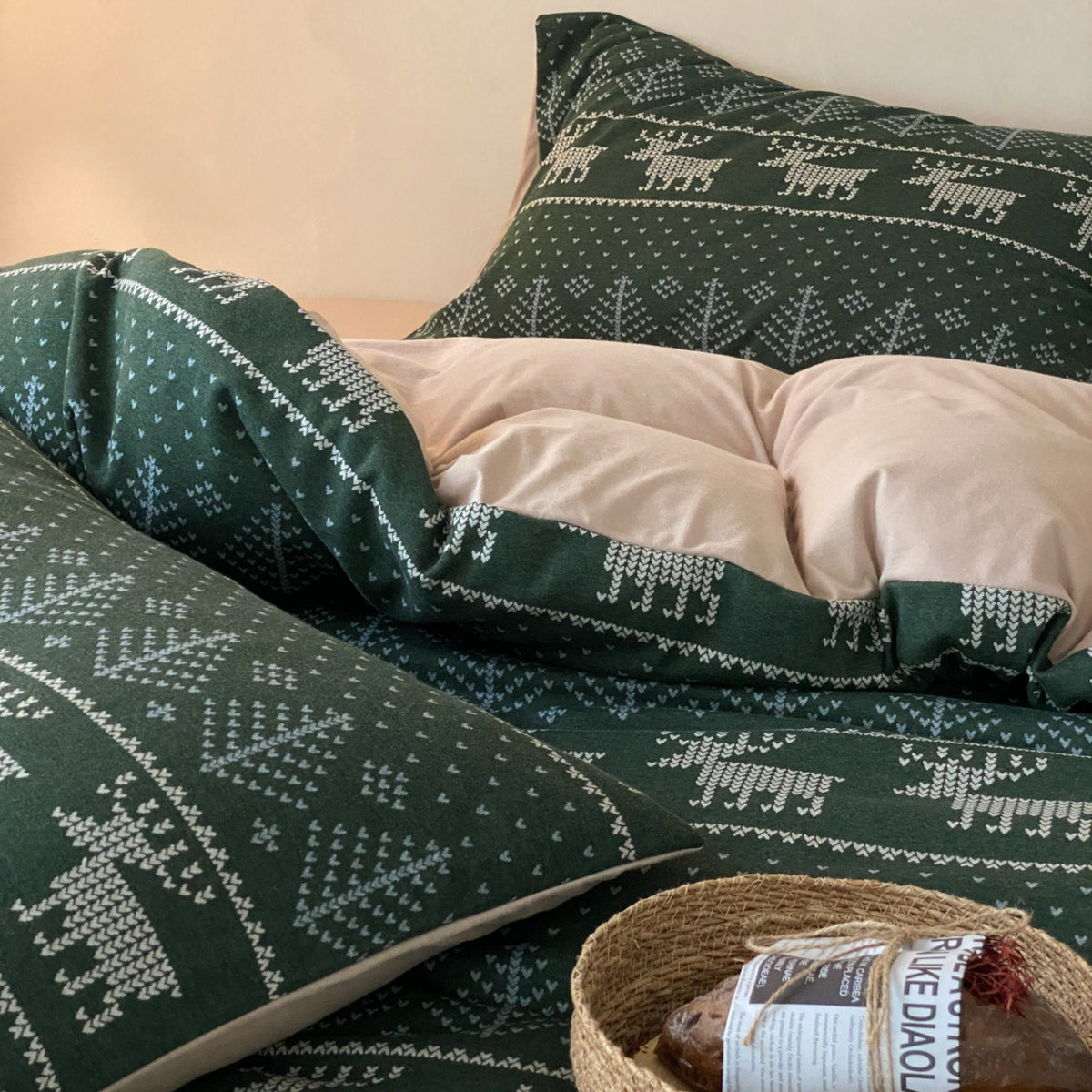 Alpine Fair Isle Cotton Jersey Bedding Set original reference image 5