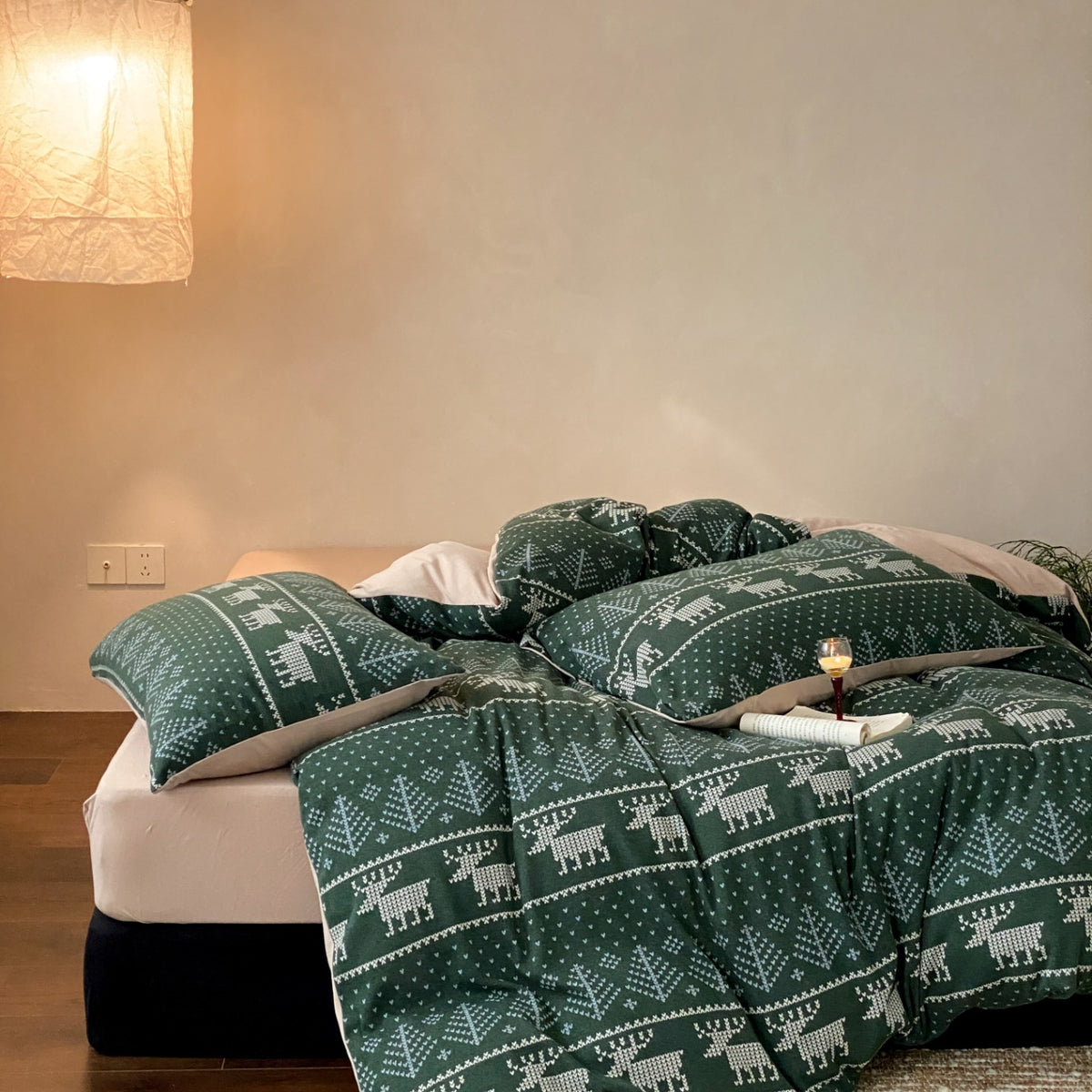 Alpine Fair Isle Cotton Jersey Bedding Set original reference image 6