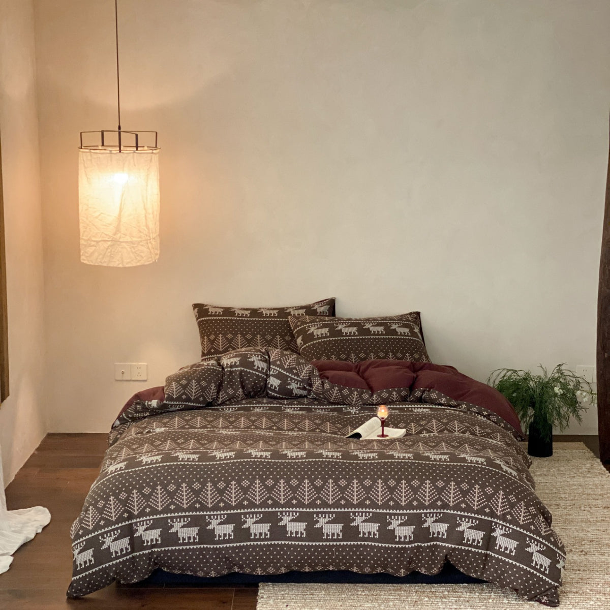 Alpine Fair Isle Cotton Jersey Bedding Set original reference image 9