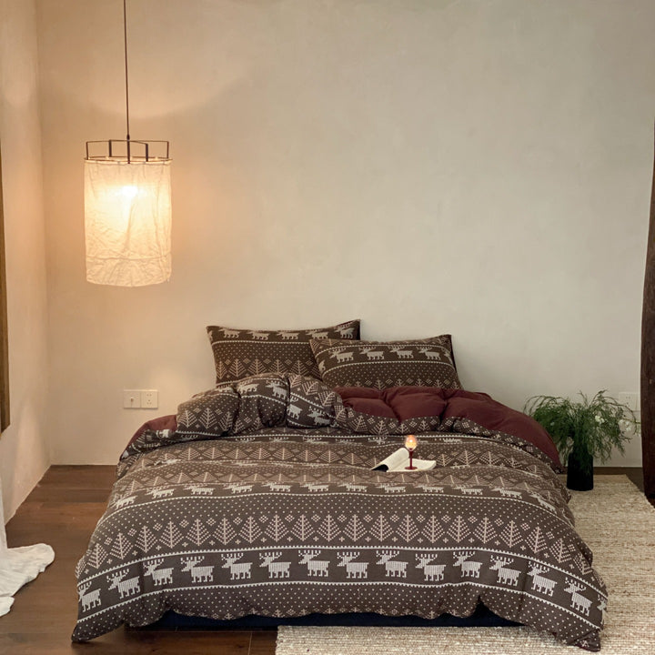 Alpine Fair Isle Cotton Jersey Bedding Set original reference image 9