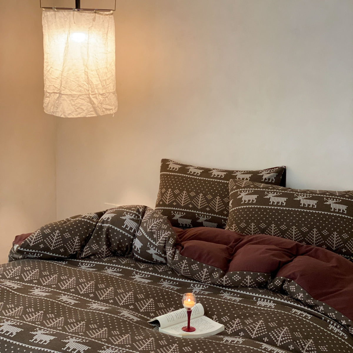Alpine Fair Isle Cotton Jersey Bedding Set original reference image 10