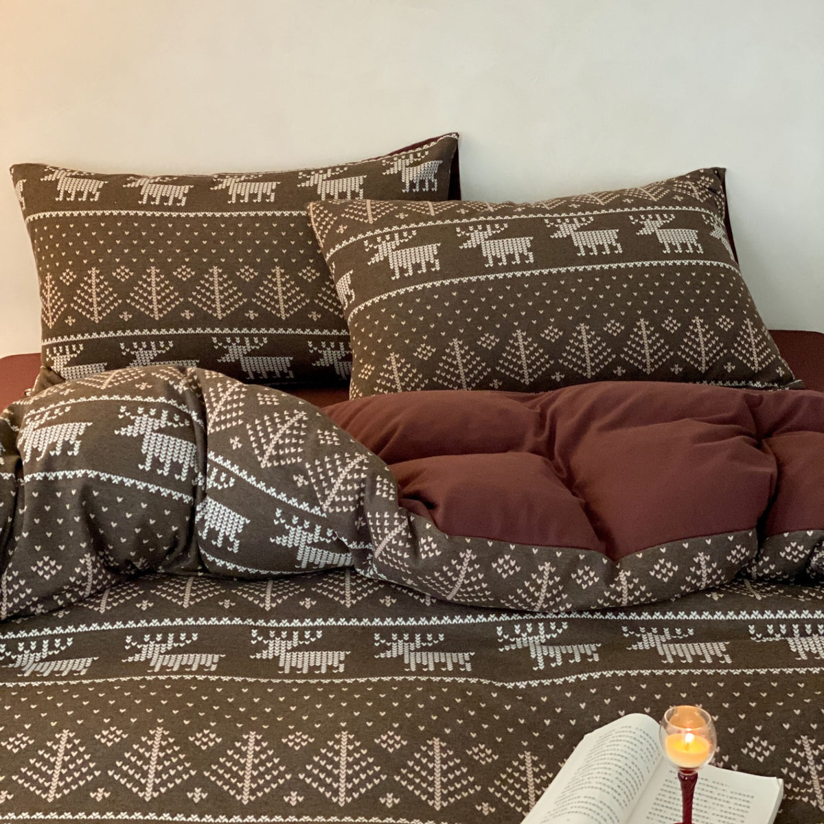 Alpine Fair Isle Cotton Jersey Bedding Set original reference image 11
