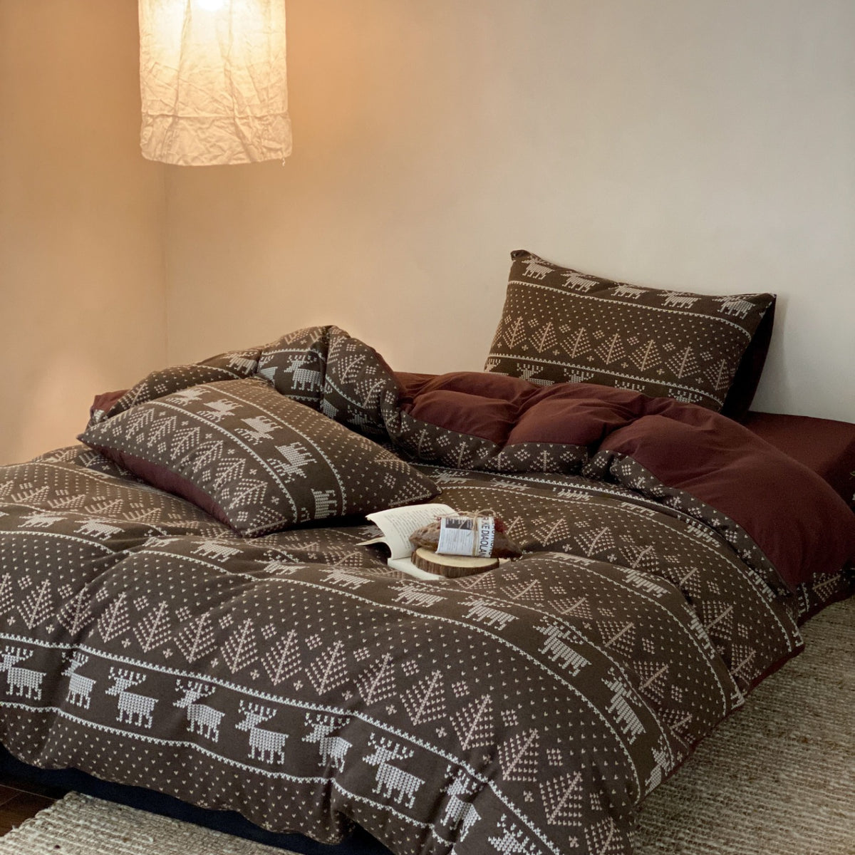 Alpine Fair Isle Cotton Jersey Bedding Set original reference image 12