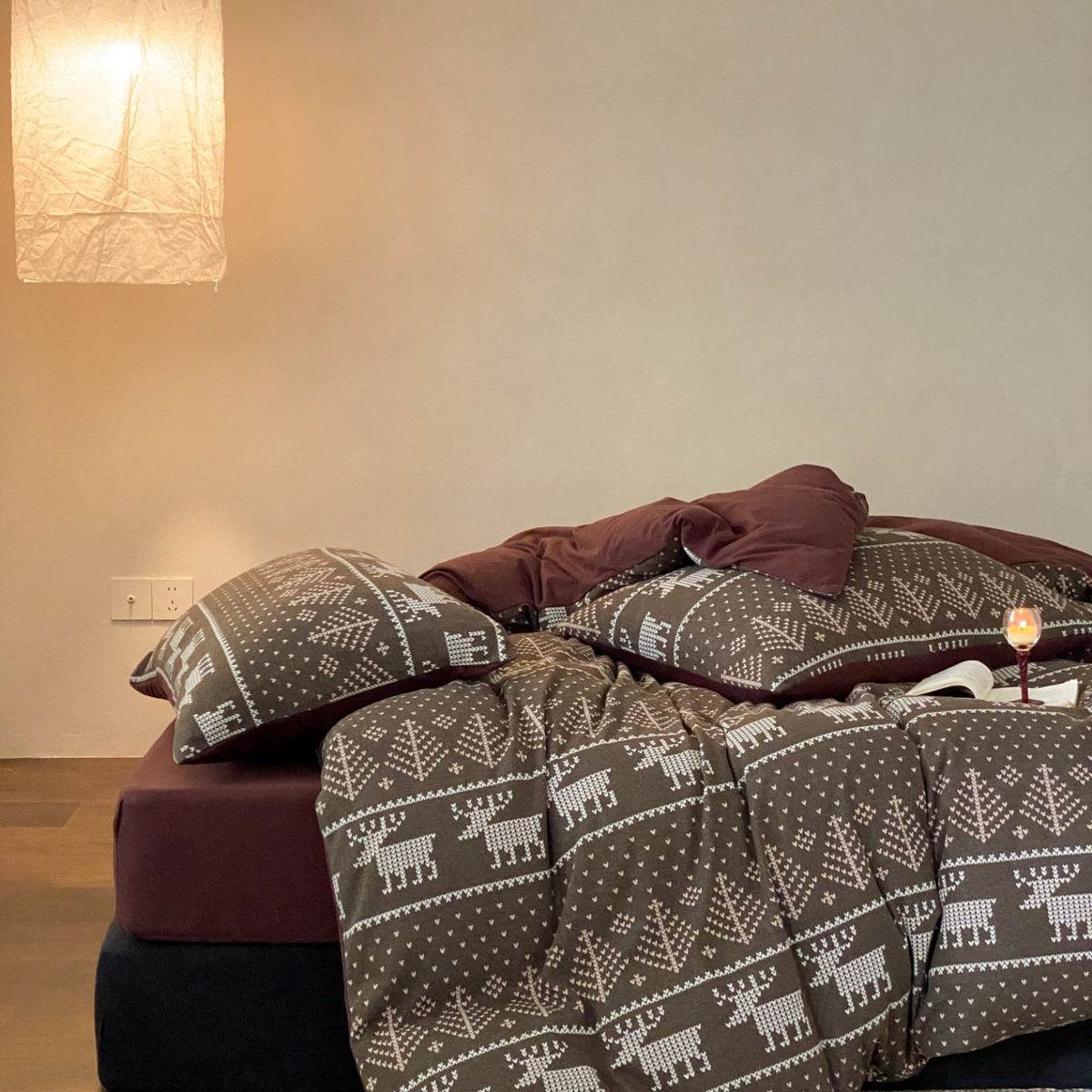 Alpine Fair Isle Cotton Jersey Bedding Set original reference image 14
