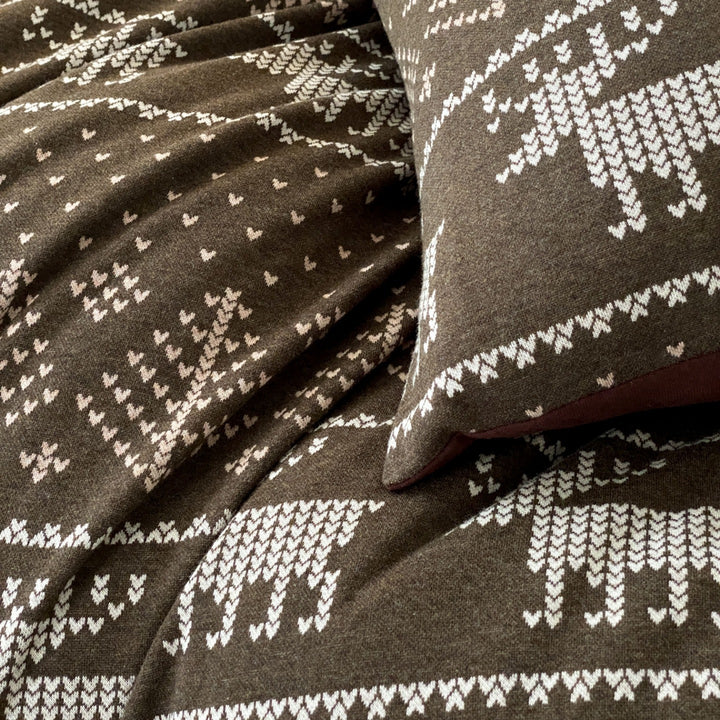 Alpine Fair Isle Cotton Jersey Bedding Set original reference image 16