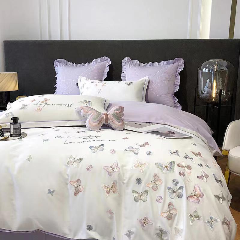 Butterfly Embroidery Bedding Set