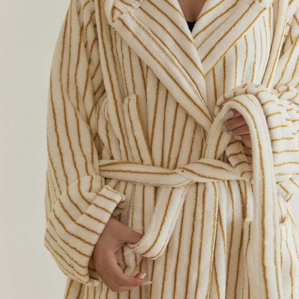 Cotton Stripes Bathrobe - 2 Colors