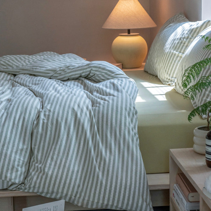 Everyday Stripe Cotton Jersey Bedding Set original reference image 2