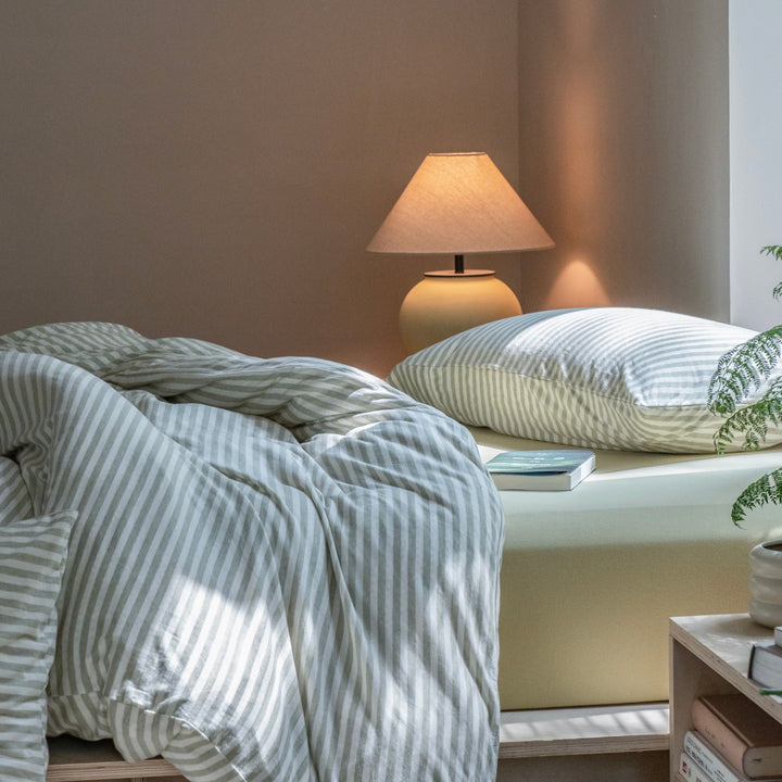 Everyday Stripe Cotton Jersey Bedding Set original reference image 3