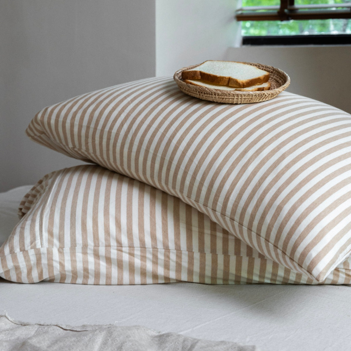 Everyday Stripe Cotton Jersey Bedding Set original reference image 8