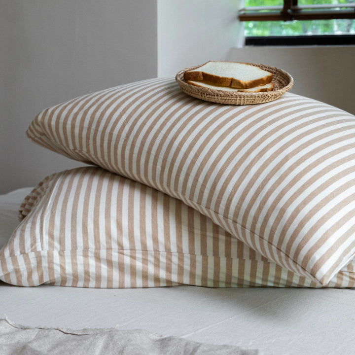Everyday Stripe Cotton Jersey Bedding Set original reference image 8