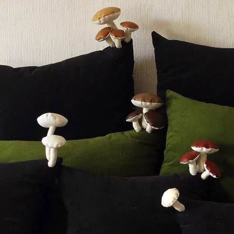 Fun Mushroom Throw Pillow