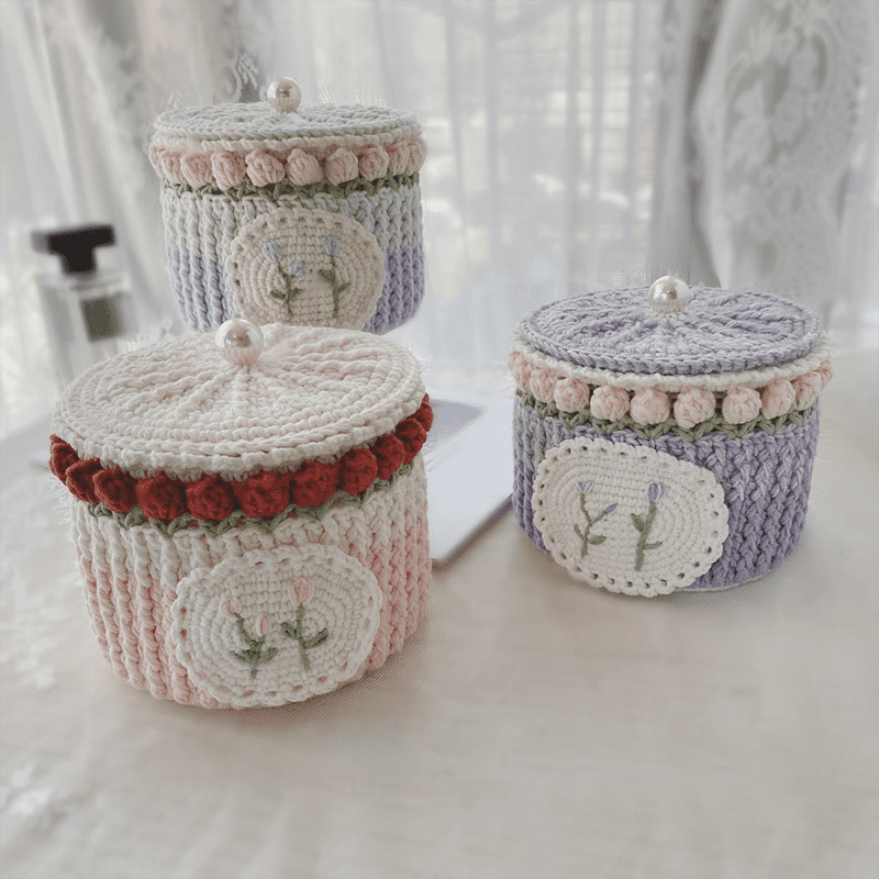 Garden Collection - Handmade Ombre Crochet Organizer