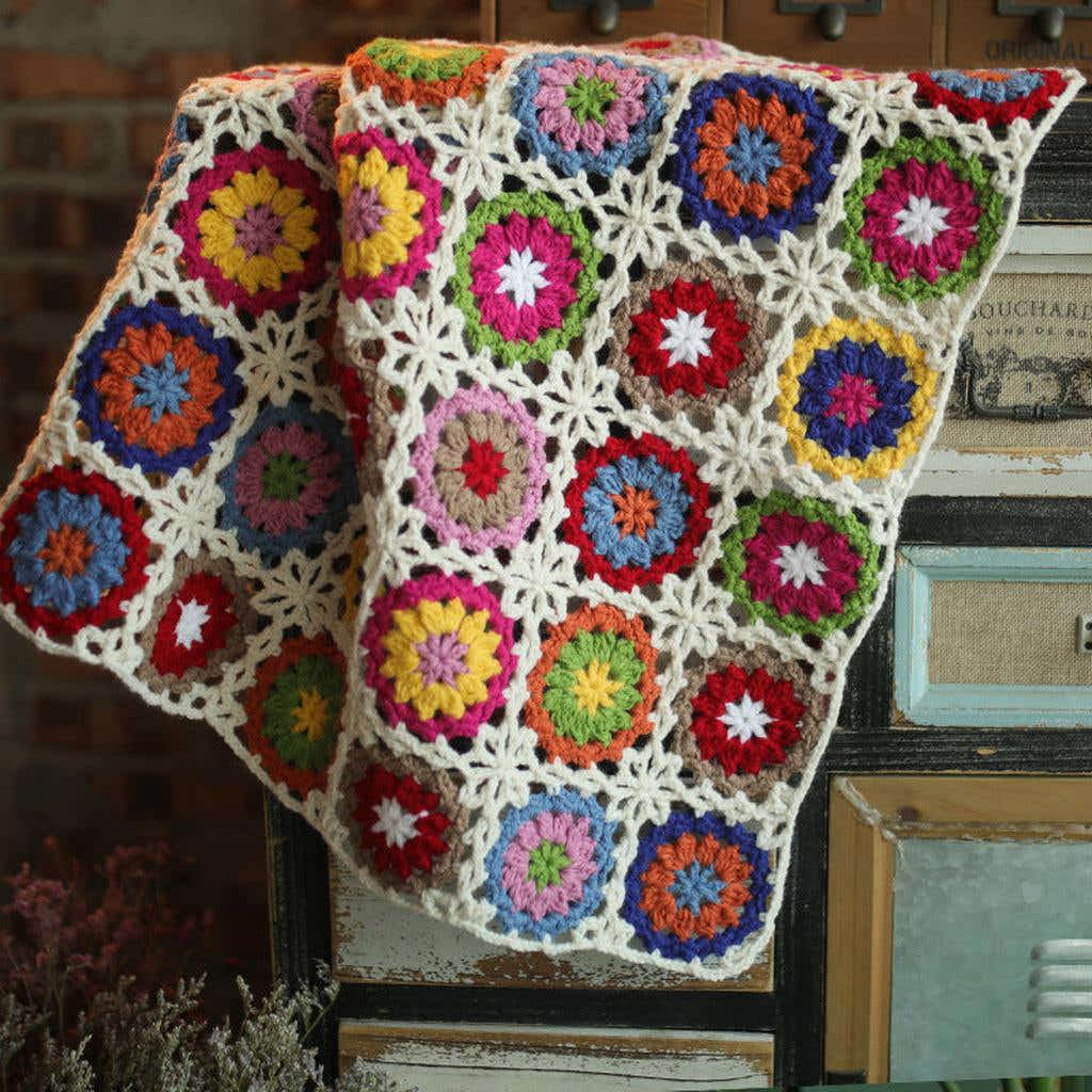 Granny Square Crochet Blanket