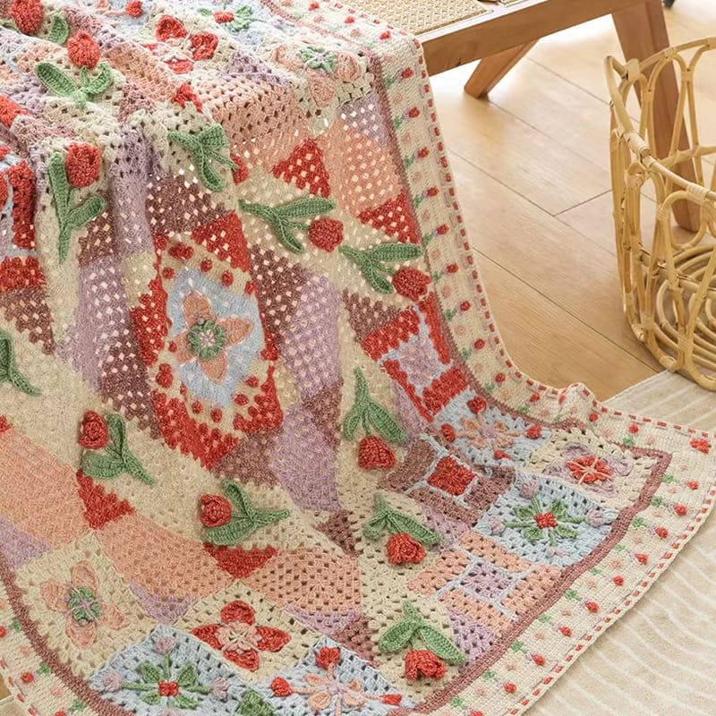 Handmade Tulip Crochet Blanket