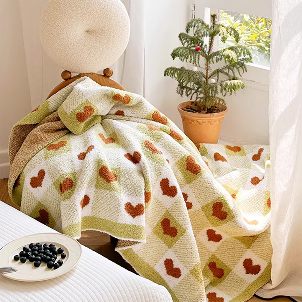 Heart Checkerboard Blanket